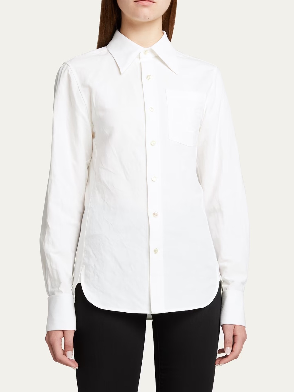 YSL logo linen shirt